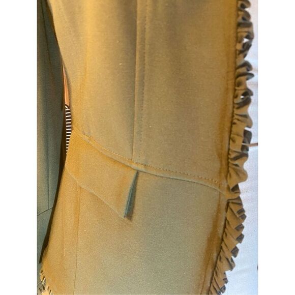 Chico’s Ruffle Detail Blazer, Size Small. Set-In Waist High Collar Office Date N - Picture 13 of 13